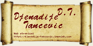 Đenadije Tančević vizit kartica